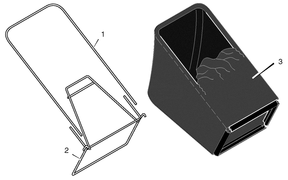 Bag Assembly Diagram and Parts List for 223310X48C 2005 Briggs and Stratton Lawn Mower